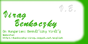 virag benkoczky business card